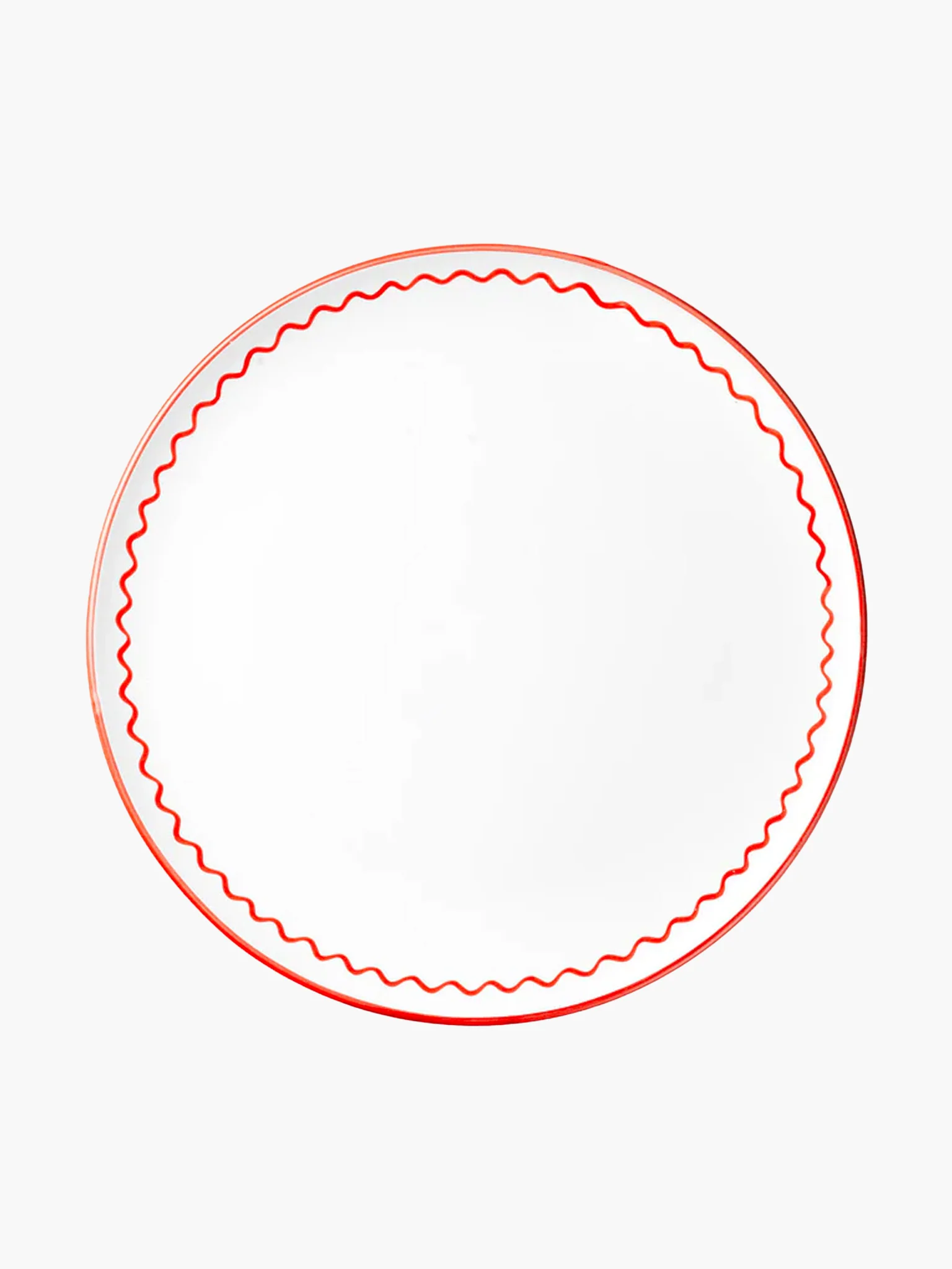 Zigzag Dinner Plate (25cm) - Lobster Red