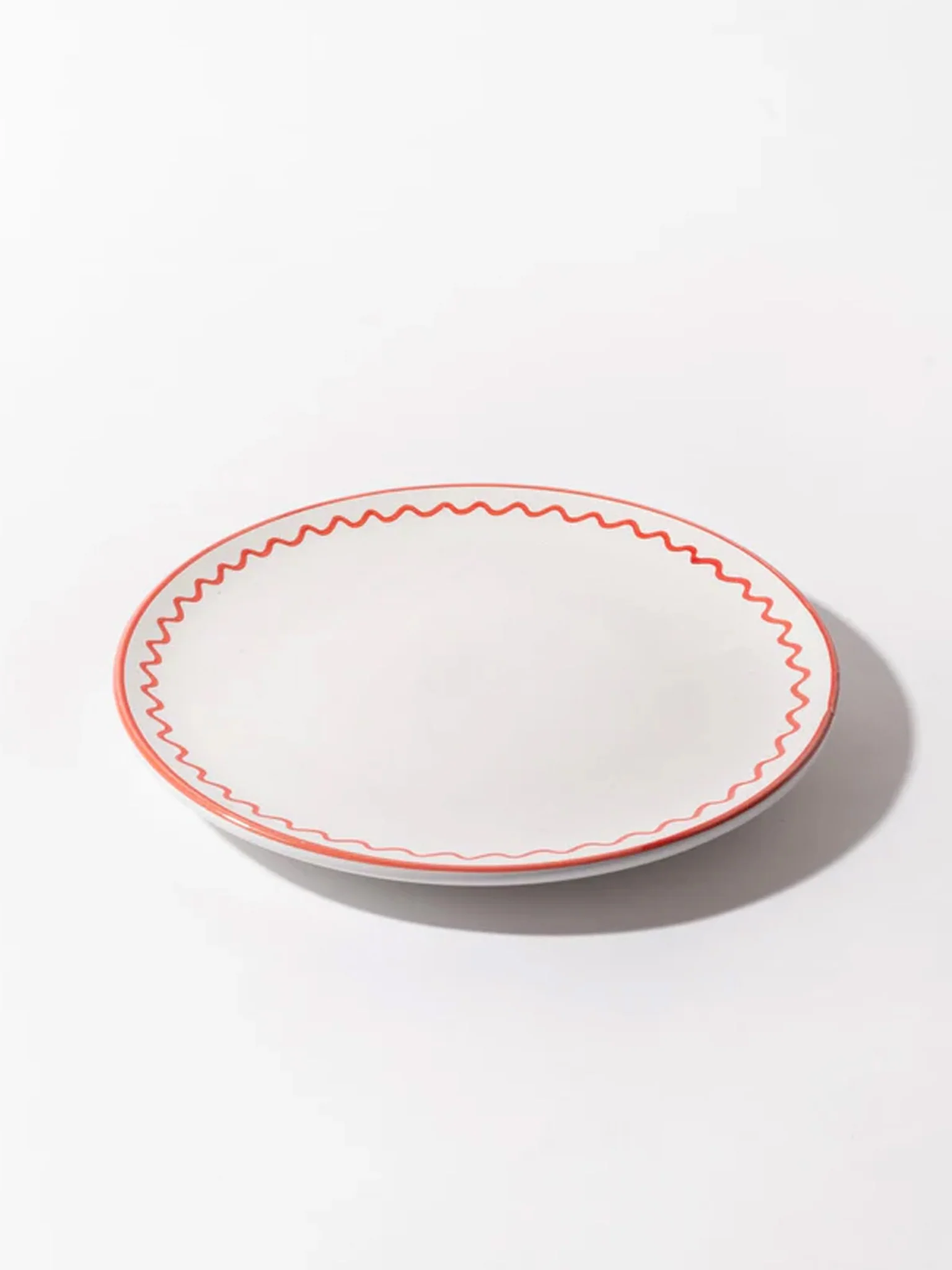 Zigzag Lunch Plate (21cm) - Lobster Red - Image 4